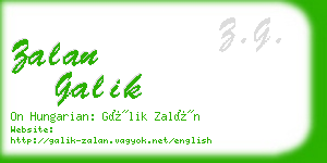 zalan galik business card